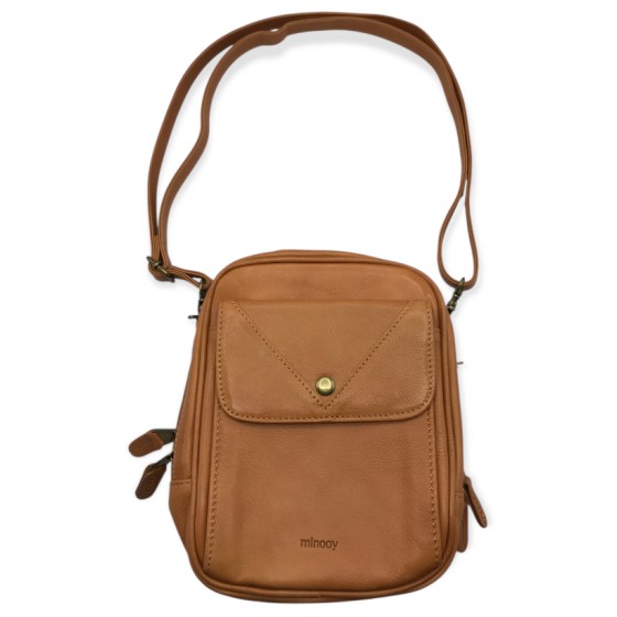 MINOOY - SACS À MAIN EN CUIR - 21X18CM